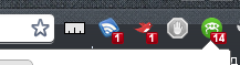 toolbar button text overlay on chrome