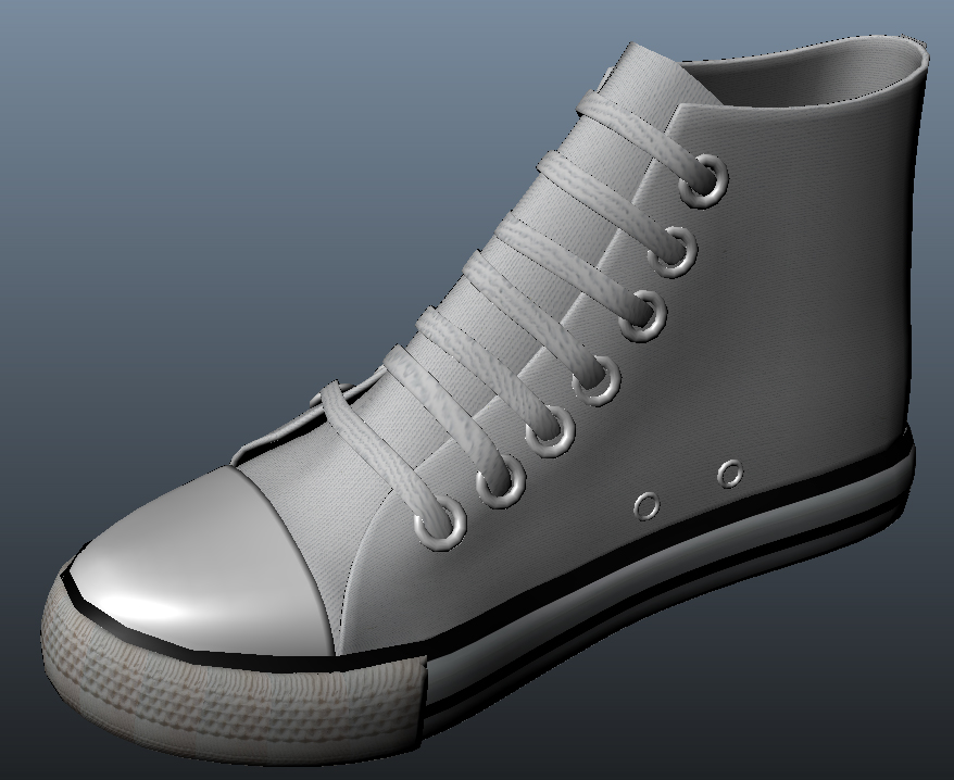 3d Shoe model snapshot of FBX file