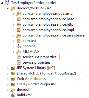 where does service-ext.properties should be created
