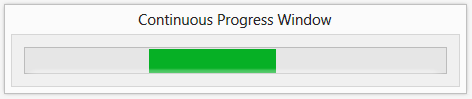 Continuos progress window