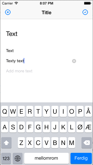 An empty textfield appears below the previous one